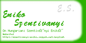 eniko szentivanyi business card